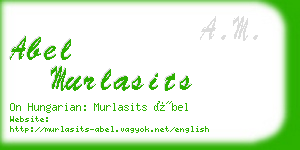 abel murlasits business card